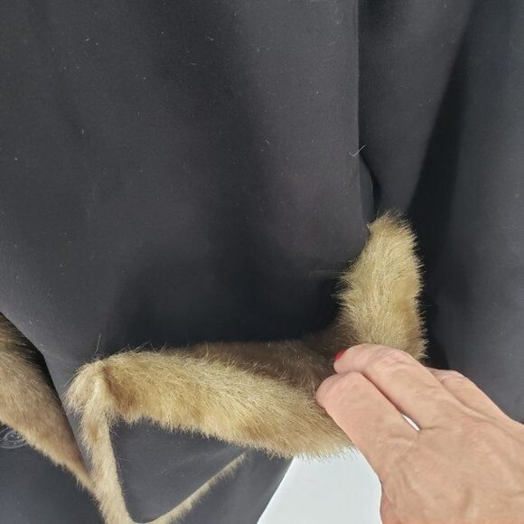 DENNIS BASSO Coat Brown Faux Suede Reversible Faux Fur Cozy Parka Size 1X - Picture 4 of 13